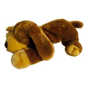 Vintage 2000 Toys R Us Animal Alley Laying Brown Darby Puppy Dog Large Plush